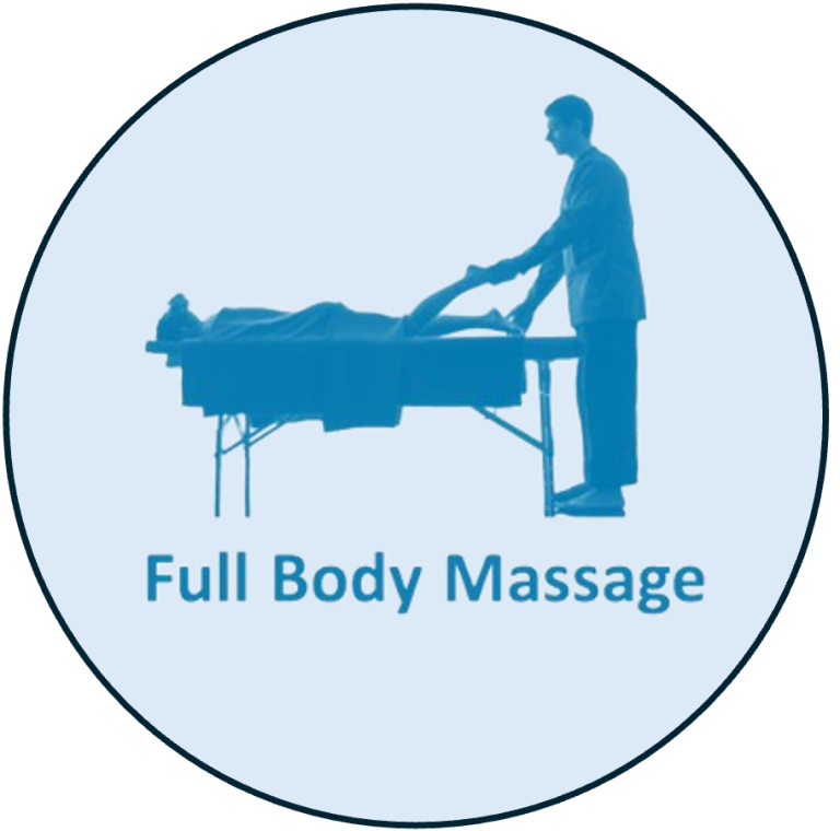 Massage icon link in green circle – sensual Shakti massage for women at home or hotel